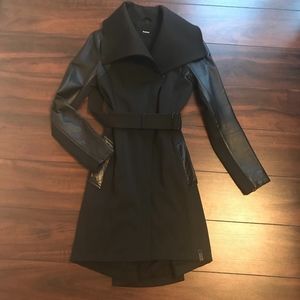 Rudsak Jacket with leather sleeves and oversized collar